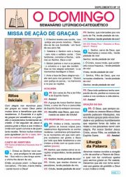 Suplemento 14  - Missa de Ao de Graas - (25 jogos = 100 folhetos)