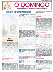 Suplemento 08  - Missa de Casamento - (25 jogos = 100 folhetos)