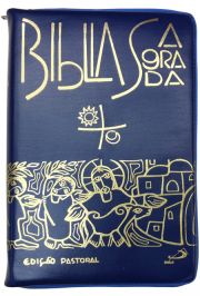 Bblia Sagrada Edio Pastoral - Mdia Zper Azul